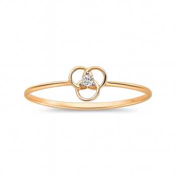 Trinity Loop Natural Diamond Women Ring LNLR1278 | IGI CERTIFIED