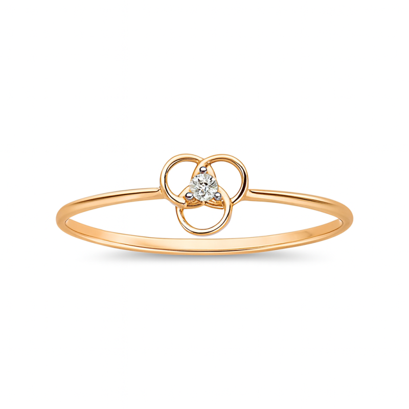 Trinity Loop Natural Diamond Women Ring LNLR1278 | IGI CERTIFIED