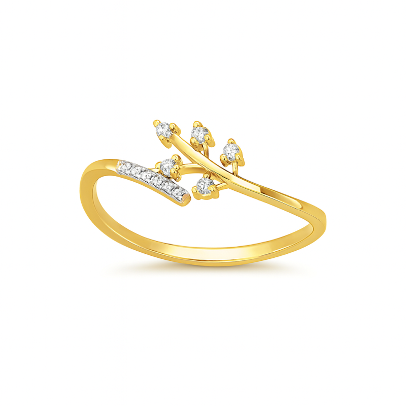Branch Sparkle Real Diamond Women Ring LNLR1279 | IGI CERTIFIED