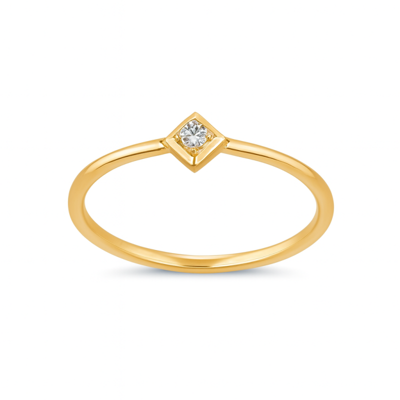 Bezel Square Real Diamond Women Ring LNLR1283 | IGI CERTIFIED