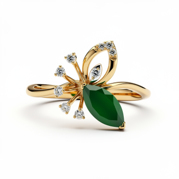 Floral Spray Natural Diamond Women Ring LNLR1497 | IGI CERTIFIED