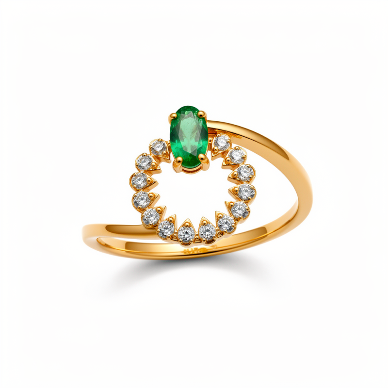 Oval Arc Real Diamond Women Ring LNLR1500 | IGI CERTIFIED