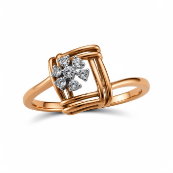Square Cluster Real Diamond Women Ring LNLR1502 | IGI CERTIFIED