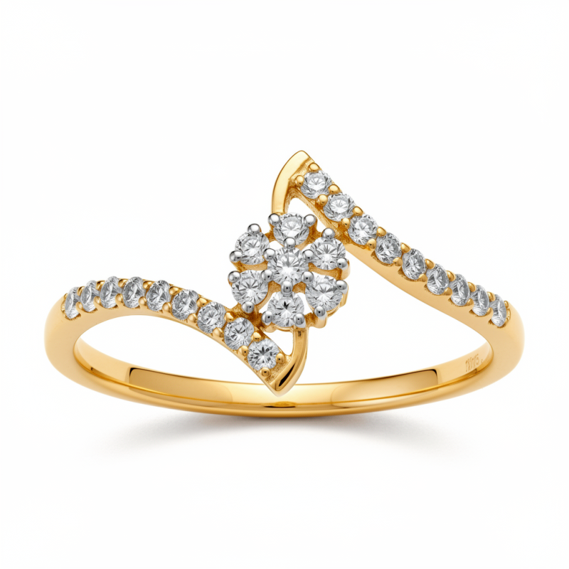 Flower Natural Diamond Women Ring LNLR1503 | IGI CERTIFIED