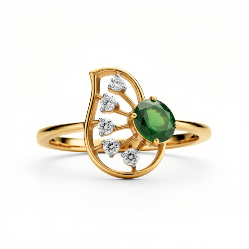 Leaf Gem Natural Diamond Women Ring LNLR1505 | IGI CERTIFIED