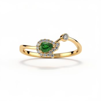 Halo Stem Natural Diamond Women Ring LNLR1509 | IGI CERTIFIED
