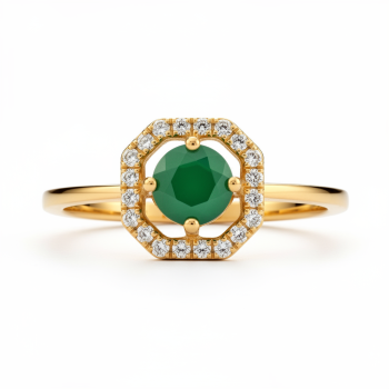 Octagon Halo Natural Diamond Women Ring LNLR1511 | IGI CERTIFIED