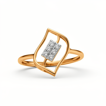 Wavy Frame Real Diamond Women Ring LNLR1512 | IGI CERTIFIED