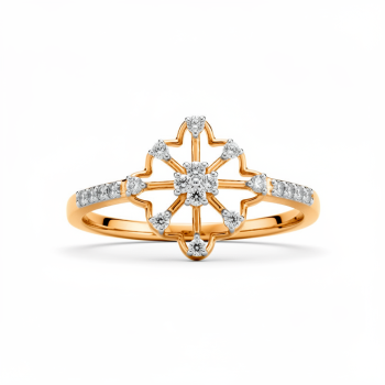 Cross Quatrefoil Real Diamond Women Ring LNLR1518 | IGI CERTIFIED