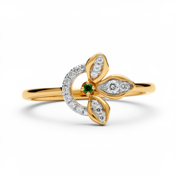 Crescent Butterfly Natural Diamond Women Ring LNLR1523 | IGI CERTIFIED