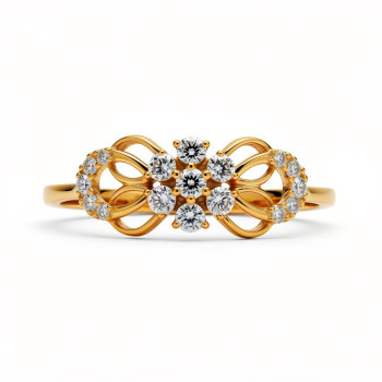 Loop Cluster Real Diamond Women Ring LNLR1530 | IGI CERTIFIED
