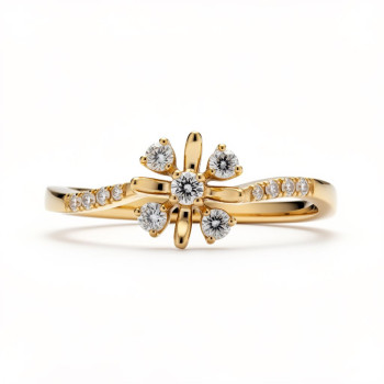 Petal Flower Natural Diamond Women Ring LNLR1542 | IGI CERTIFIED