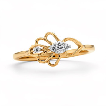 Butterfly Frame Natural Diamond Women Ring LNLR1544 | IGI CERTIFIED