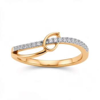 Crossed Loop Real Diamond Women Ring LNLR1546 | IGI CERTIFIED