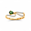 Wave Pear Real Diamond Women Ring LNLR1549 | IGI CERTIFIED