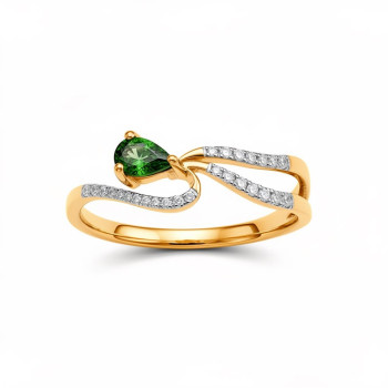 Wave Pear Real Diamond Women Ring LNLR1549 | IGI CERTIFIED